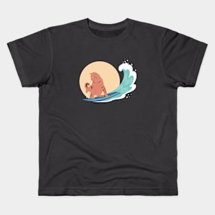 Surfing cat Kids T-Shirt